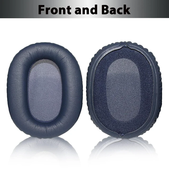 Alt view image 3 of 6 - Replacement Ear Pads for Sony WH-CH720N, WH-CH710N - Blue Softer Protein Leather & High-Density Memory Foam Earpads for Sony Headphones