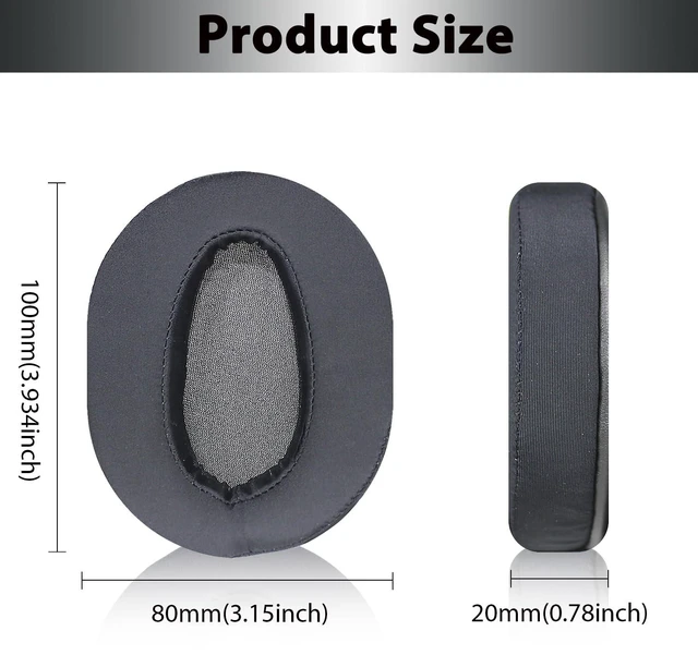 Alt view image 4 of 7 - WH-CH710N Replacement Earpads Ear Cushions, Ear Pads for Sony WH-CH700N, WH-CH710N, WH-CH720N Headphones, Ear Cushions with Soft Ice Silk, Ear Comfort Memory Foam (Black)