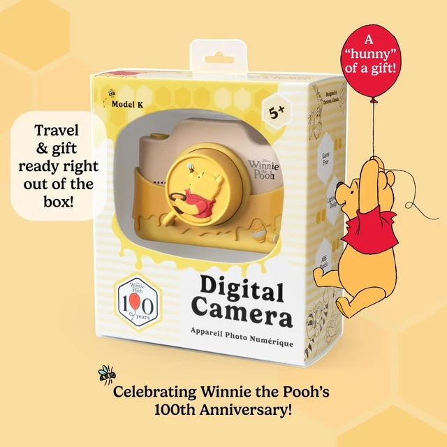 Alt view image 7 of 7 - Winnie the Pooh Official Licensed Kids Camera, 3" Touchscreen Digital Video Camcorder, 48MP Photo, 16GB SD Card, Birthday Gift for Ages 4, 5, 6, 7+ (Model K) by kiimento