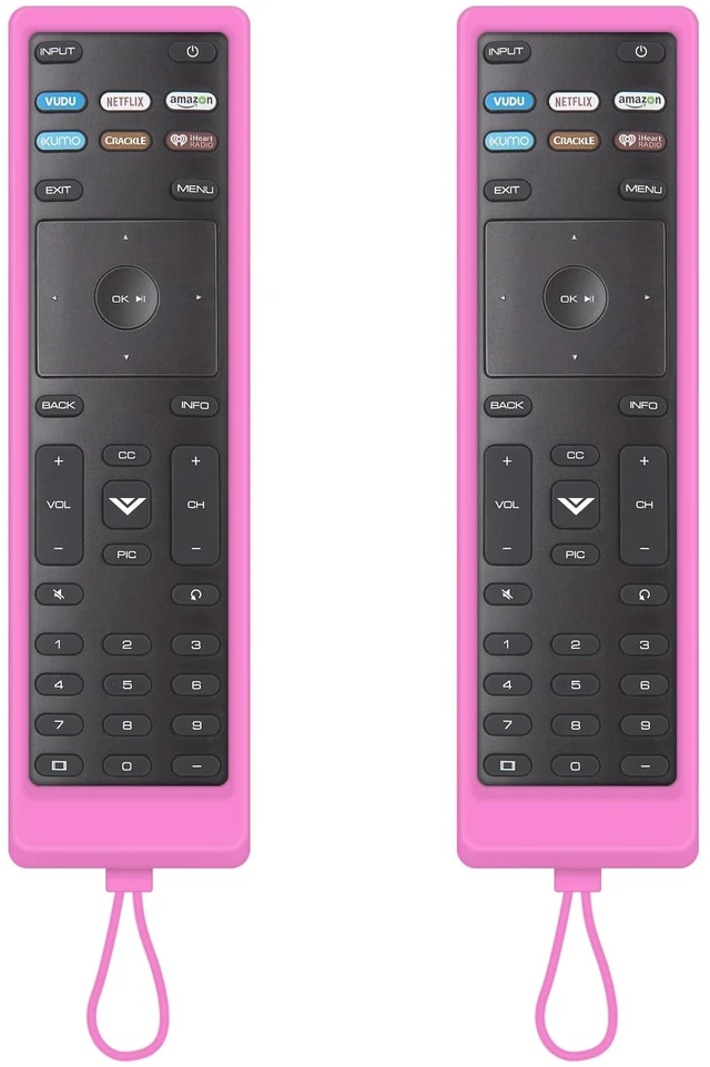 Main image of 2 Pack Replacement for Vizio Smart TV Remote with Protective Cover (Pink) Universal Remote Control for Vizio TV Remote Compatible for VIZIO All LED LCD HD 4K UHD HDR Smart TV
