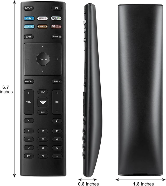 Alt view image 7 of 7 - 2 Pack Replacement for Vizio Smart TV Remote with Protective Cover (Pink) Universal Remote Control for Vizio TV Remote Compatible for VIZIO All LED LCD HD 4K UHD HDR Smart TV