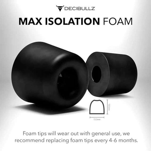 Alt view image 4 of 4 - Custom Molded Memory Foam Earbud Tips 5 Pairs Large Comfortable Ear Bud Replacement Tips for Earphones & Earplugs (Pack of 2)