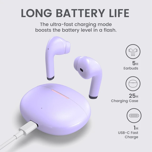 Alt view image 5 of 7 - Wireless Earbuds for Samsung Galaxy Ultra Comfort Bluetooth 5.4 Headphones Mini Semi in Ear Buds for iPhone, High-Fidelity Stereo Workout in Ear Earphones, IPX7 Waterproof, 4 ENC Mics for Clear Calls