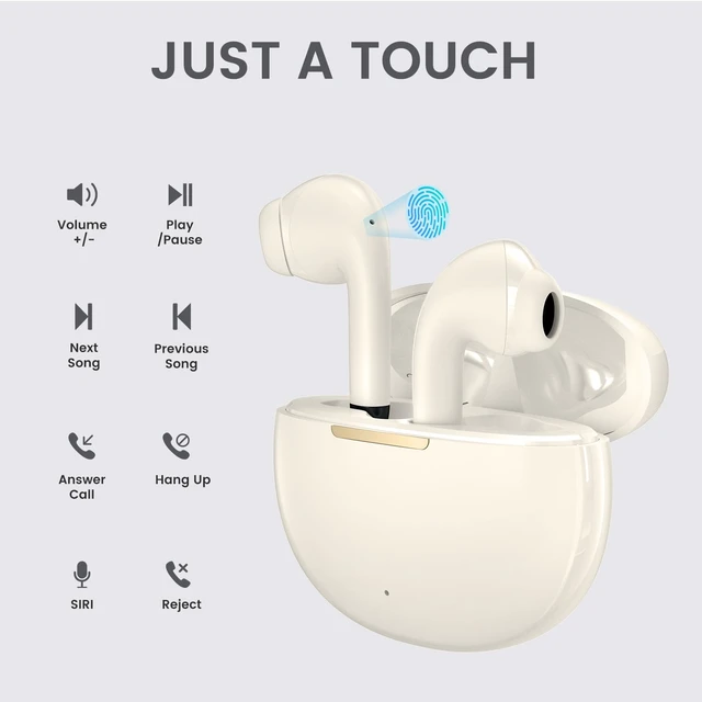 Alt view image 4 of 7 - Wireless Earbuds for Samsung Galaxy Ultra Comfort Bluetooth 5.4 Headphones Mini Semi in Ear Buds for iPhone, High-Fidelity Stereo Workout in Ear Earphones, IPX7 Waterproof, 4 ENC Mics for Clear Calls