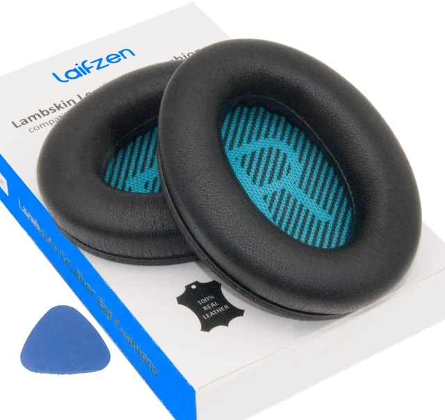 Main image of Lambskin QC45 SE QC35ii QC35 QC25 QC15 Earpads Cushions Replacement Ear Pads for Bose QC 45 35 II QC2 AE2 AE2i AE2w SoundLink SoundTrue 35ii 25 15 2 AE QuietComfort Headphone Sheepskin Leather (Black)