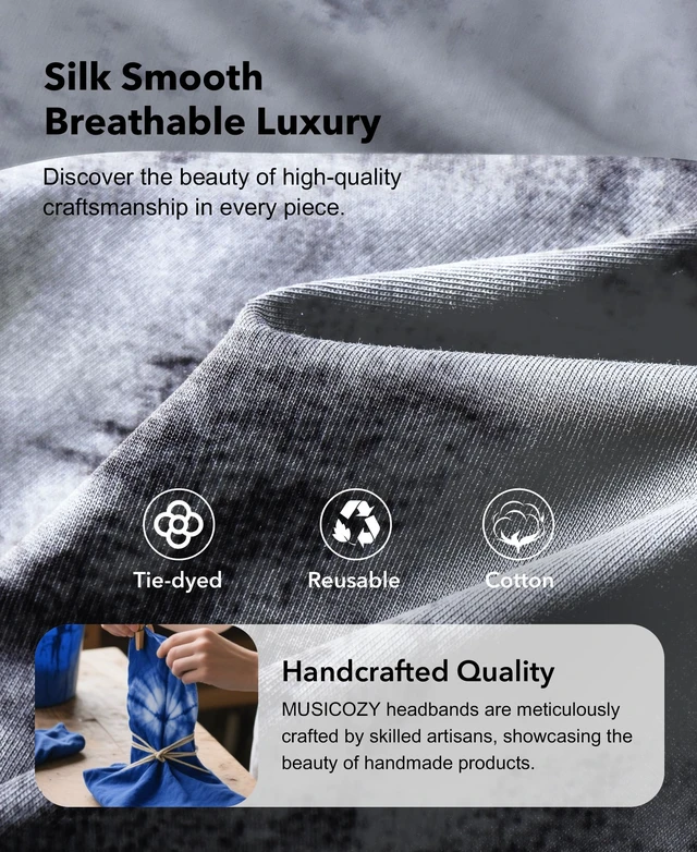 Alt view image 3 of 7 - Sleep Headphones Tie-Dye Bluetooth Headband Headphone for Sleeping Wireless Sport Headbands Earphones Sweat Resistant Earbuds for Workout Running Cool Gadgets Unique Gifts for Women