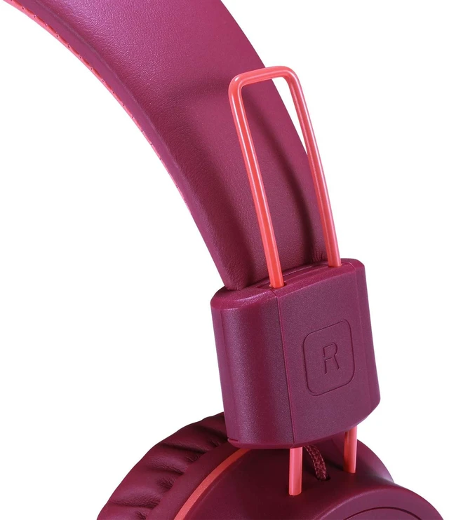 Alt view image 5 of 7 - K33 Kids Headphones Wired 3.5mm Jack, Foldable, Plum Stereo Tangle-Free 5ft Long cord, Plug-in, On-Ear Headset for Children, Boys, Girls, iPad, School, Kindle, Travel, Plane