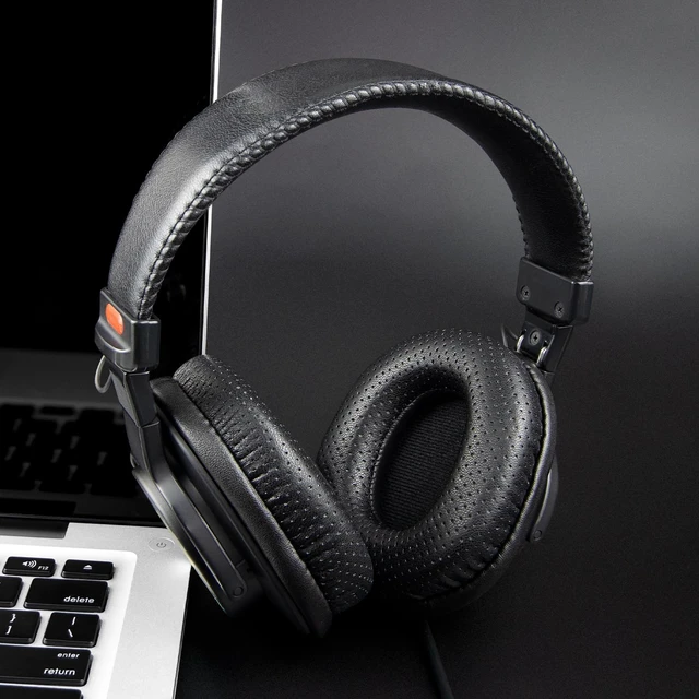 Alt view image 4 of 7 - Lambskin Earpads for Sony MDR-7506/MDR-V6/MDR-V7/MDR-CD900ST-Black