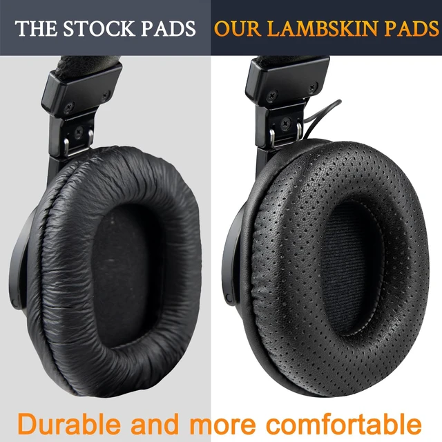 Alt view image 7 of 7 - Lambskin Earpads for Sony MDR-7506/MDR-V6/MDR-V7/MDR-CD900ST-Black