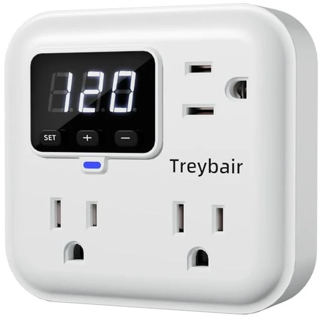 Main image of Appliance Surge Protector Voltage Stabilizer Fireproof UL94V-1 Wall Mount Surge Protectors Outlet for Refrigerator, TV & Heavy, Real-Time Monitoring & Custom Voltage 80V-140V (Pro)