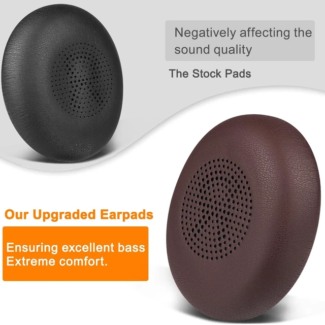 Alt view image 4 of 5 - Earpads Replacement for Jabra Evolve2 65 (Evolve 2 65MS 65UC MS UC)/Evolve2 40 (40UC 40MS USB)/Elite 45h On-Ear Wireless Headset, Ear Pads Cushions with Softer Protein Leather - Dark Coffee