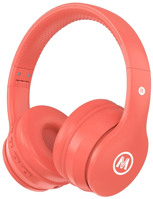 Main image of Headphones Kids Bluetooth 5.4 Wireless Play Time 68H Safe Volume Limit 85/94dB Over-Ear Foldable Headset,Fast Charging,with Aux Cord Built-in Mic for Toddler Child Pad Study Tablet Coral