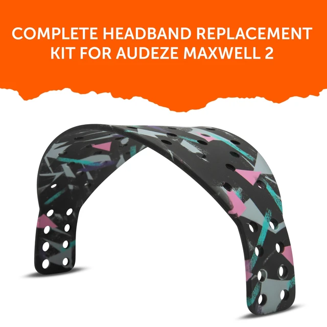 Alt view image 6 of 7 - Mod Kit Maxwell 2 - Earpads, Headband & Side Plates for Audeze Maxwell 2 Made by Wicked Cushions Extra Wide Silicone Headband, Magnetic Plates & Gel Earpads For Maxwell 2 & 2ANC 90's Black