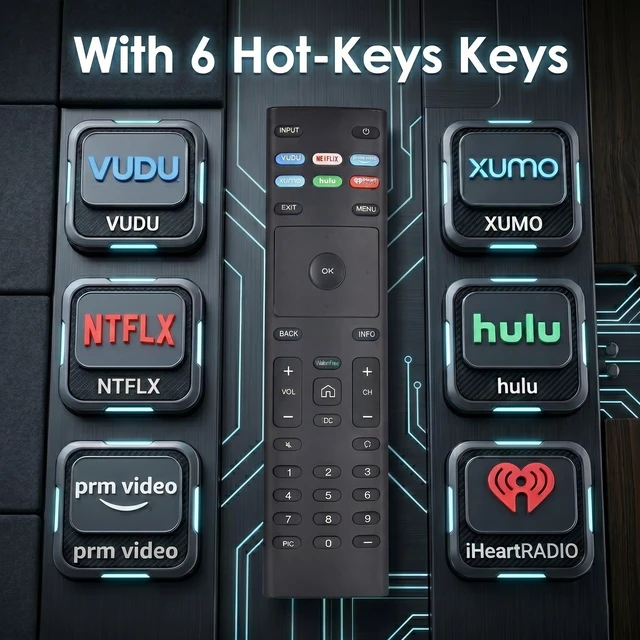 Alt view image 4 of 7 - for VIZIO Smart TV Remote,Compatible with VIZIO Universal Remote Control Replacement XRT136Pack of 2(for Vizio TV)
