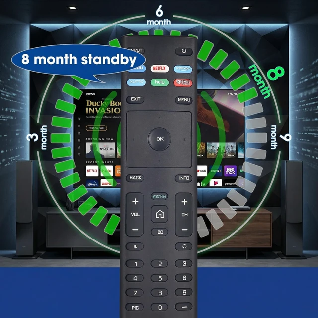 Alt view image 6 of 7 - for VIZIO Smart TV Remote,Compatible with VIZIO Universal Remote Control Replacement XRT136Pack of 2(for Vizio TV)