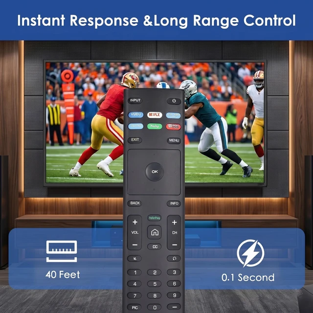 Alt view image 7 of 7 - for VIZIO Smart TV Remote,Compatible with VIZIO Universal Remote Control Replacement XRT136Pack of 2(for Vizio TV)