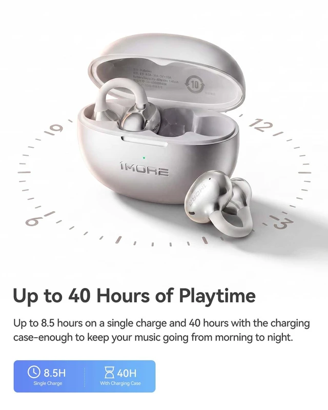 Alt view image 7 of 7 - S20 Ultra Open Ear Clip-On Earbuds, Hi-Res LDAC Audio, SDT 2.0 Focused Sound, BalanceAIR+ 3.0, 4-Mic AI Clear Calls, 40H Playtime,Bluetooth 6.0; Sports/Running Gym Workouts/Travel/Walk/Glasses