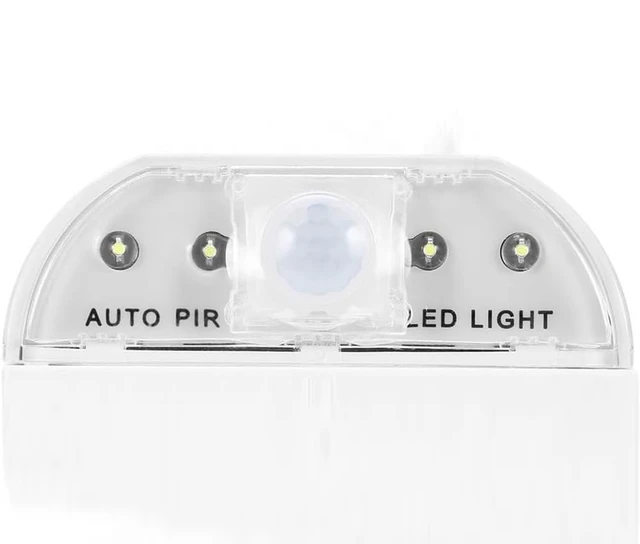 Alt view image 4 of 7 - Keyhole Light Lamp Battery Operated PIR Infrared IR Wireless Auto Sensor Motion Detector Door Keyhole with 4 LED Bulbs Light Lamp Tap Lights LED Night Light for Key Hole/Door Lock (2pack White)