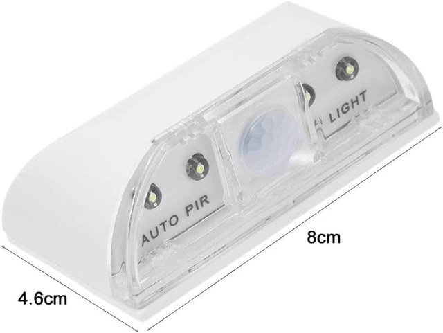 Alt view image 6 of 7 - Keyhole Light Lamp Battery Operated PIR Infrared IR Wireless Auto Sensor Motion Detector Door Keyhole with 4 LED Bulbs Light Lamp Tap Lights LED Night Light for Key Hole/Door Lock (2pack White)
