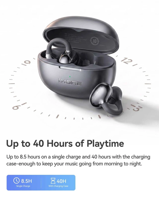 Alt view image 7 of 7 - S20 Ultra Open Ear Clip-On Earbuds, Hi-Res LDAC Audio, SDT 2.0 Focused Sound, BalanceAIR+ 3.0, 4-Mic AI Clear Calls, 40H Playtime,Bluetooth 6.0; Sports/Running Gym Workouts/Travel/Walk/Glasses