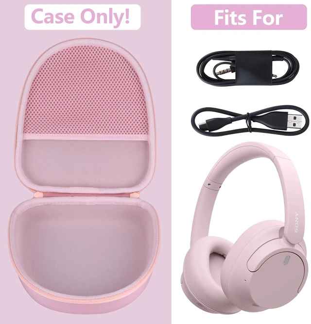 Alt view image 3 of 7 - Case for Sony WH-CH720N WH-CH520 WH-CH510 WH-CH710N Headphones Hard Shell Shockproof, Mesh Bag Organizer, Lightweight Travel, fit for WH-1000XM3 Noise Canceling Headphones