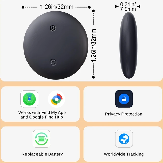 Alt view image 6 of 7 - 2026 Android Tracker Tags-4 Pack for Android & iOS, Dual-System Works with Apple Find My or Google Find Hub, Bluetooth Item Finder for Keys, Luggage, Backpacks and Wallets, IP66 Waterproof