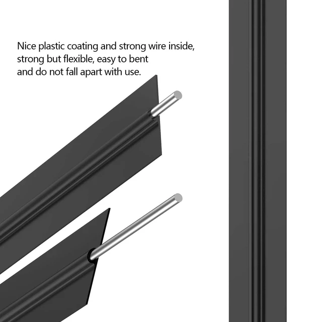Alt view image 7 of 7 - 400 Pcs Twist Ties for Bags 5" Cable Ties Bag Twist Ties for Cord Twist Bread Ties Reusable Black Plastic Coated Ties Heavy Duty Bread Ties Twist Wire Ties for Household and Office Use (Pack of 3)