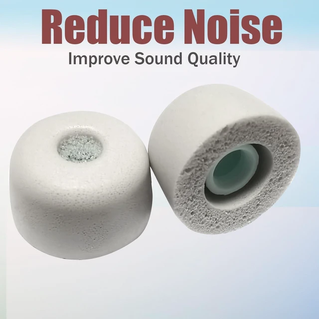 Alt view image 4 of 6 - Memory Foam Tips for Sony WF-1000XM5 Replacement Ear Tips Noise Isolating 4 Pairs L/M/S/XS Earbuds Tips for WF-1000XM5, WF-1000XM4, Built-in Filter Screen, Fits in Case, Gray