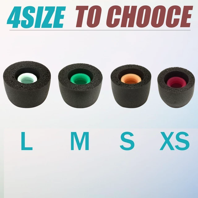 Alt view image 5 of 6 - Memory Foam Ear Tips for Sony WF-1000XM5 Replacement Earbuds Tips 4 Pairs L/M/S/XS Foam Earbuds Tips for WF-1000XM5, WF-1000XM4, Filter Screen Fit in Case, Black