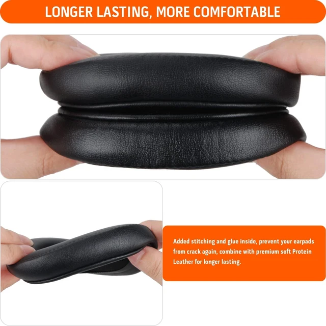 Alt view image 7 of 7 - Replacement for Sony MDR 7506 Earpads Cushions for MDR-V6/ V7, MDR-CD900ST Over Ear Headphone Pads with Soft Protein Leather Noise Isolation Foam (Black)