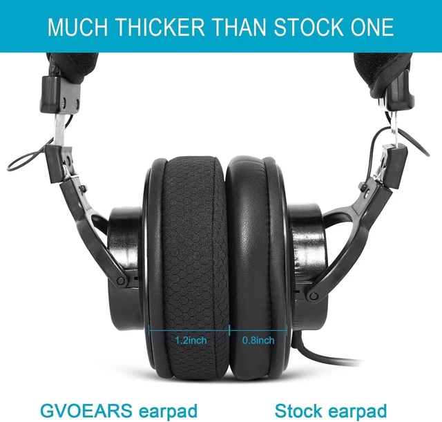 Alt view image 4 of 7 - Replacement Ear Pads for Sony MDR 7506 V6 V7 MDR-CD900ST (Black) Mesh Fabric MDR Headphones Earpad Cushions with Memory Foam