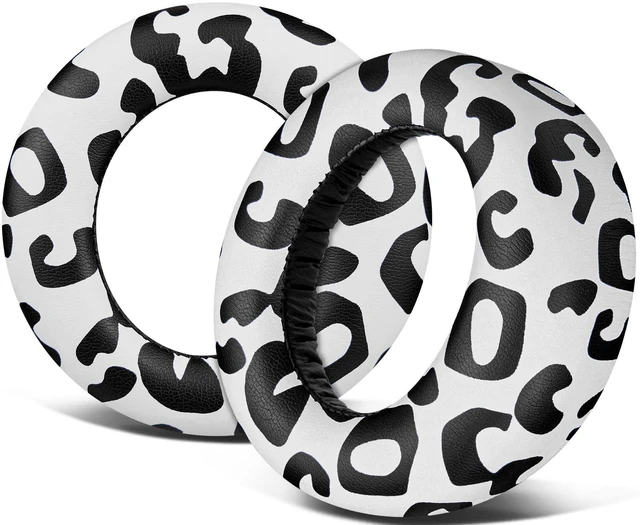 Main image of Earpads Cushions Replacement for Sony PlayStation 5 Pulse PS5 3D Wireless Headset, Ear Pads Cushions with Soft Protein Leather, Noise Isolation Foam - Snow Leopard