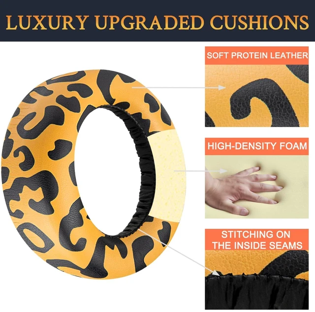 Alt view image 4 of 5 - Earpads Cushions Replacement for Sony PlayStation 5 Pulse PS5 3D Wireless Headset, Ear Pads Cushions with Soft Protein Leather, Noise Isolation Foam - Tiger Stripes