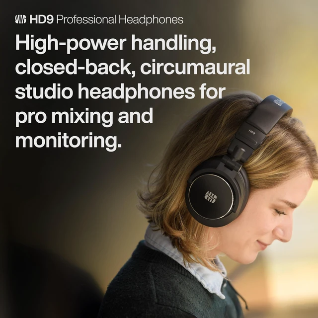 Alt view image 4 of 7 - HD9 Professional Monitoring Headphones High-Power Handling, Closed-Back, Circumaural Acoustic Design Studio Recording Headphones for Professional Mixing and Monitoring