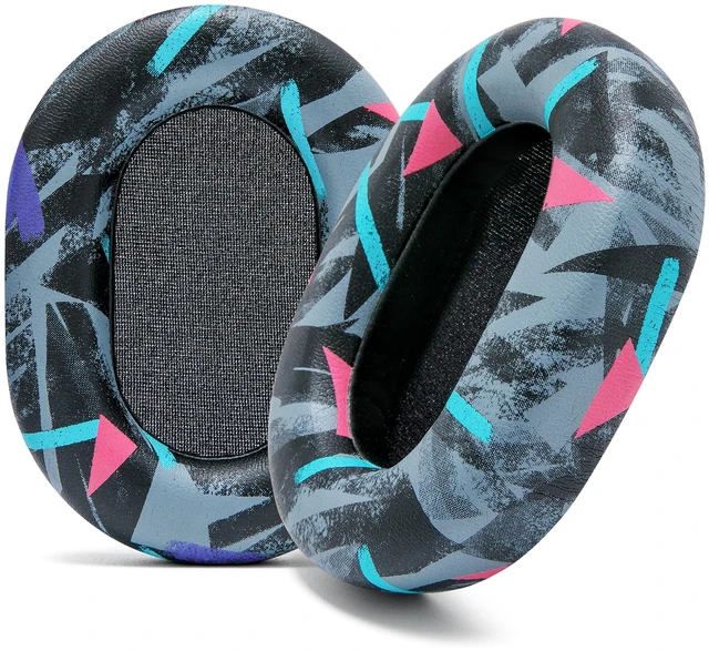 Main image of PadZ XM5 - Premium Replacement Earpads Compatible with Sony WH-1000XM5 Made by Wicked Cushions Soft PU Leather, Extra Thick, Noise-Isolating Memory Foam 90s Black