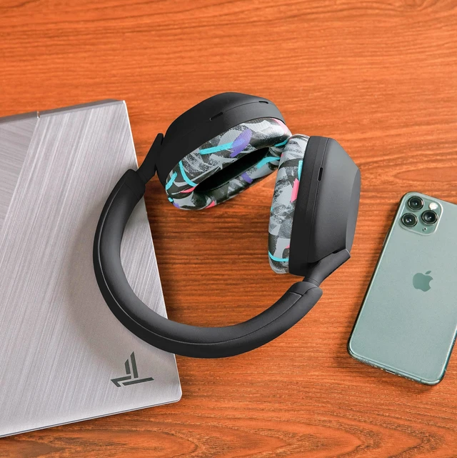 Alt view image 3 of 7 - PadZ XM5 - Premium Replacement Earpads Compatible with Sony WH-1000XM5 Made by Wicked Cushions Soft PU Leather, Extra Thick, Noise-Isolating Memory Foam 90s Black