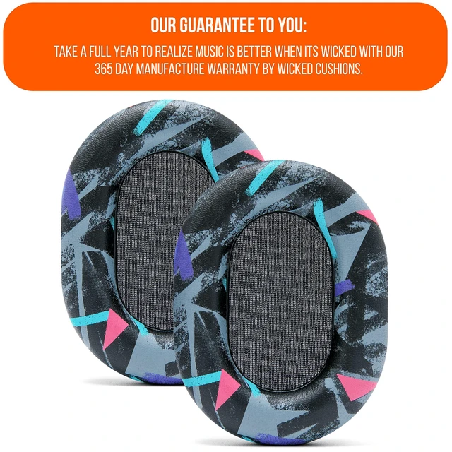 Alt view image 6 of 7 - PadZ XM5 - Premium Replacement Earpads Compatible with Sony WH-1000XM5 Made by Wicked Cushions Soft PU Leather, Extra Thick, Noise-Isolating Memory Foam 90s Black