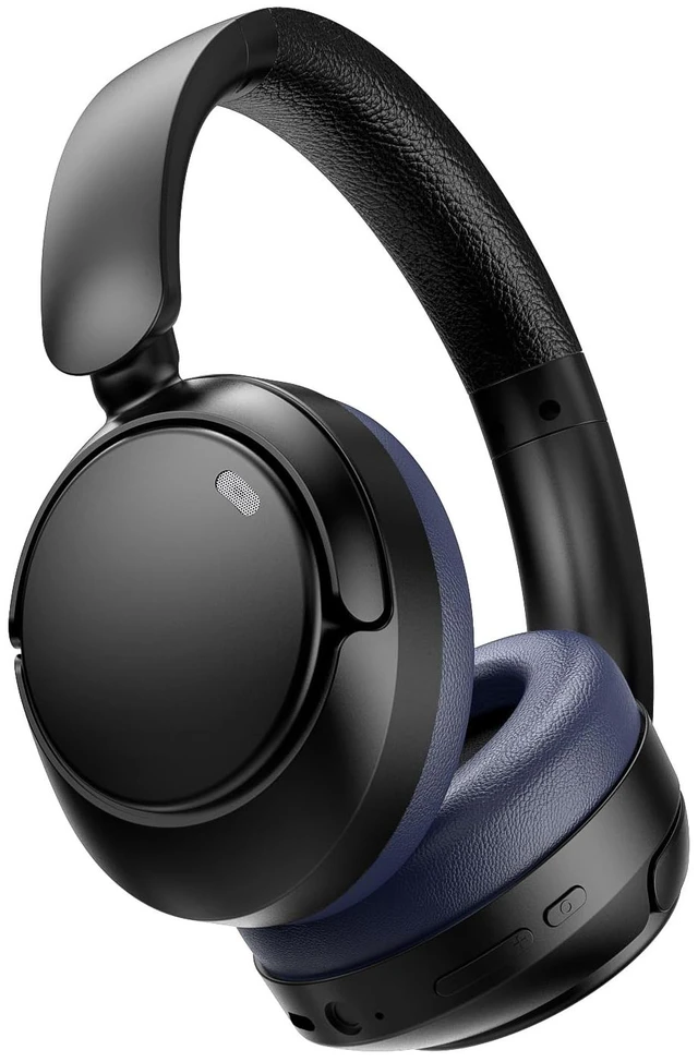 Main image of Hybrid Active Noise Cancelling Bluetooth Headphones, Wireless Over Ear Headphones with Bluetooth 5.4, 80H Playtime, Stereo Sound, 6 ENC Clear Call Mic, Low Latency(Black and Blue)