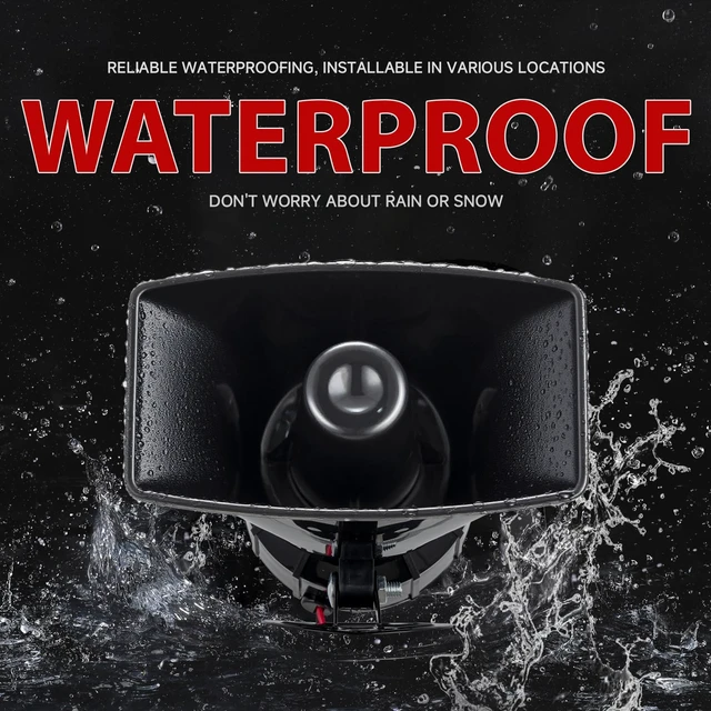 Alt view image 7 of 7 - Police Siren for Car Truck Pa Speaker 12V Alarm Horn Pa System 130dB Wireless Remote Control, 7 Sound Modes for All Scenarios, 130dB, Waterproof Design, Suitable for Any 12V Vehicle