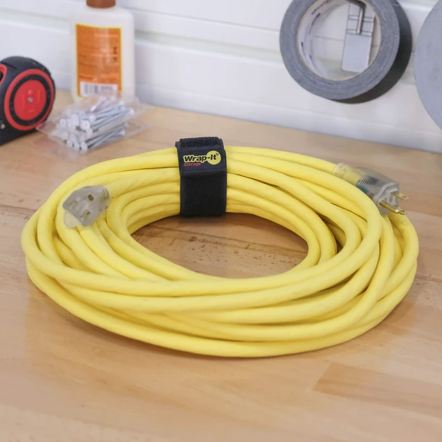 Alt view image 2 of 7 - Selfie Straps by, 12-inch (8-Pack), Black Stretchy Hook and Loop Cord Organizer that Stays Attached to Cord for Electrical Cable Management and Organization