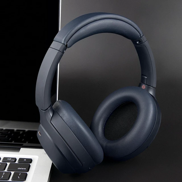 Alt view image 3 of 7 - Ear Pads Cushions + Headband, Replacement Kit for Sony WH-1000XM4 (WH1000XM4) Over-Ear Headphones, Replacement Headstrap Pad & Earpads Repair Part - Navy Blue