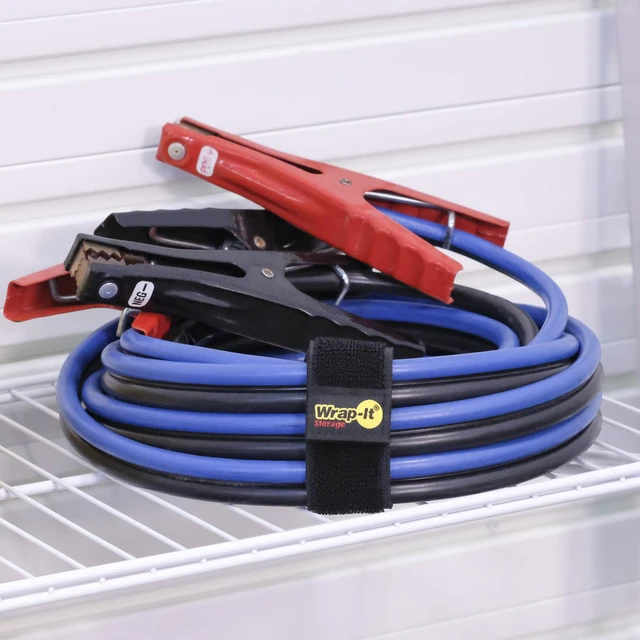 Alt view image 6 of 7 - Selfie Straps by, 12-inch (8-Pack), Black Stretchy Hook and Loop Cord Organizer that Stays Attached to Cord for Electrical Cable Management and Organization