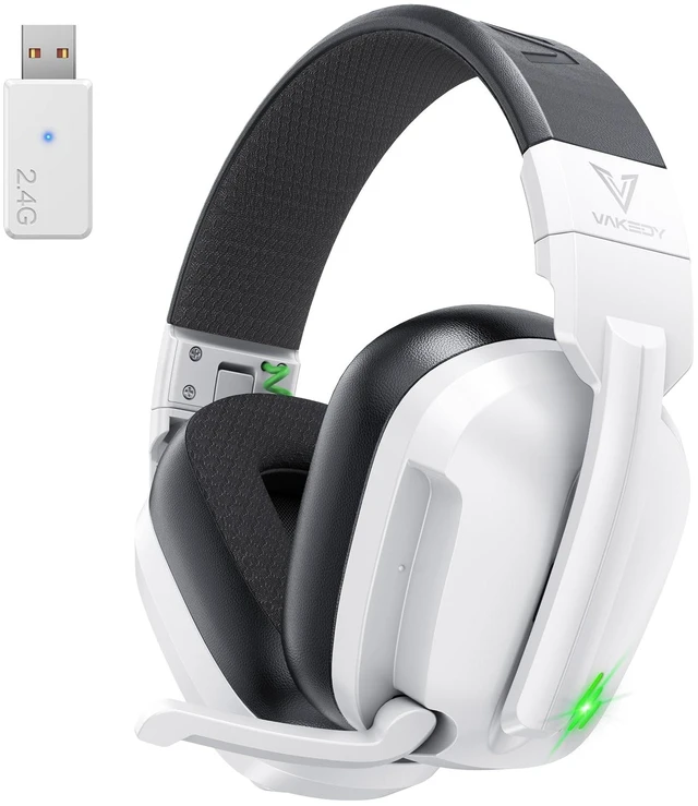 Main image of Wireless Gaming Headset for PS5,PS4,PC,Switch, 2.4GHz USB & BT 5.4 Noise Canceling Mic, Lossless Audio-50H Batt, Works with PS4, Mac & Mobile, Ideal for Fortnite & Call of Duty, White