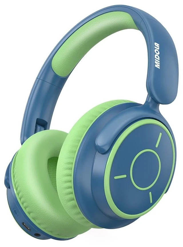 Main image of Kids Bluetooth Headphones Wireless Over-Ear,68Hrs,Volume Limit 85/94dB Built-in Mic,Adjustable Headband Foldable Lightweight for Toddler School Girls Boys,Stereo Sound,Wired by Aux 3.5mm Green