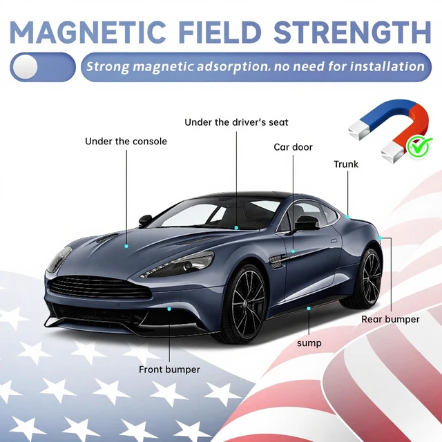 Alt view image 2 of 6 - 0.8 inch! Hidden Mini GPS Tracker for Vehicles Portable Real Time Locator No Subscription Required Monthly Fee Tracking Device Car Full Global Coverage Location Kids Dogs Trucks Person (Small size)