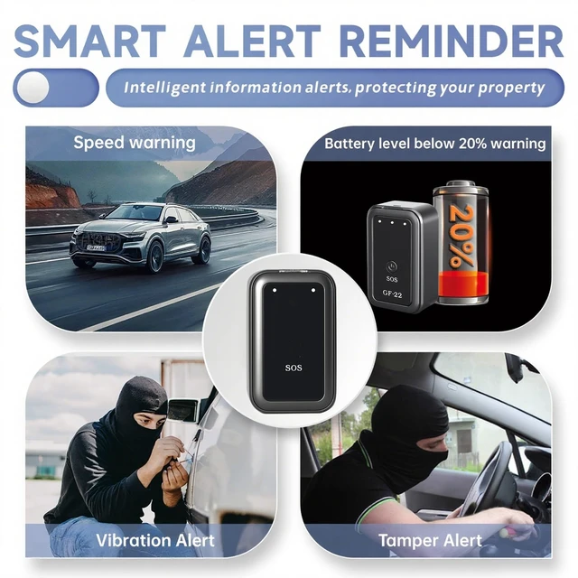 Alt view image 5 of 6 - 0.8 inch! Hidden Mini GPS Tracker for Vehicles Portable Real Time Locator No Subscription Required Monthly Fee Tracking Device Car Full Global Coverage Location Kids Dogs Trucks Person (Small size)