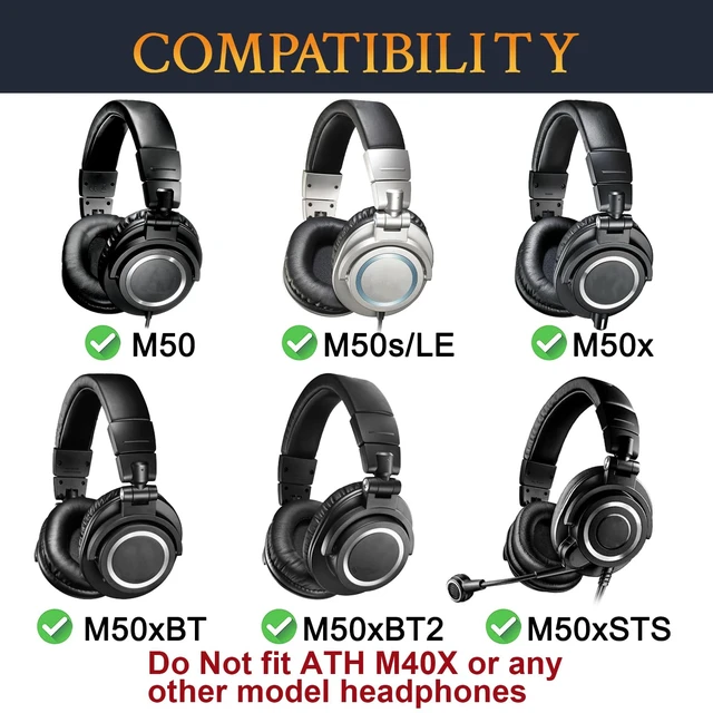Alt view image 2 of 4 - Headband for Audio Technica ATH M50, M50X, M50XWH, M50XBT, M50XBT2, M50S/LE Headphones, Replacement Headstrap Pad Repair Part (Dark Coffee)