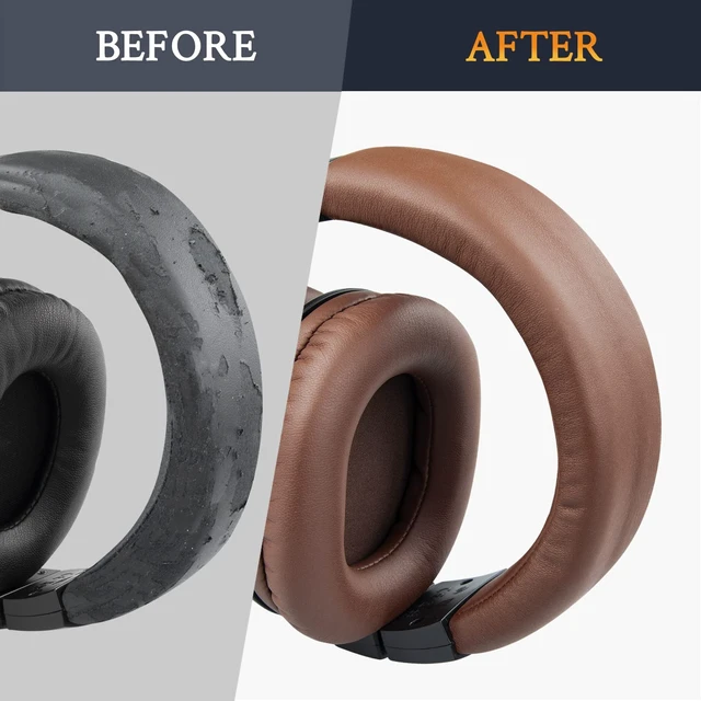 Alt view image 4 of 7 - Headband for ATH M50X - Coffee for Audio Technica M50, M50X, M50XWH, M50XBT, M50XBT2, M50S/LE Headphones