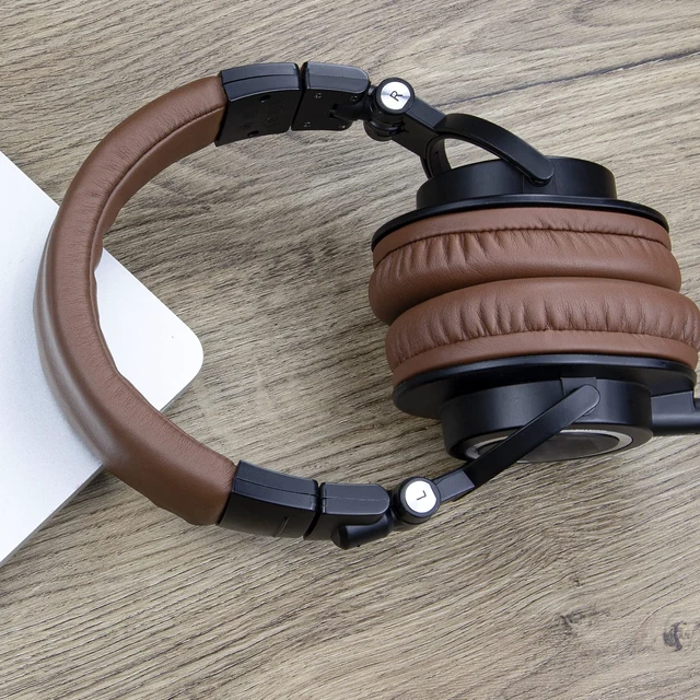 Alt view image 3 of 7 - Headband for ATH M50X - Coffee for Audio Technica M50, M50X, M50XWH, M50XBT, M50XBT2, M50S/LE Headphones