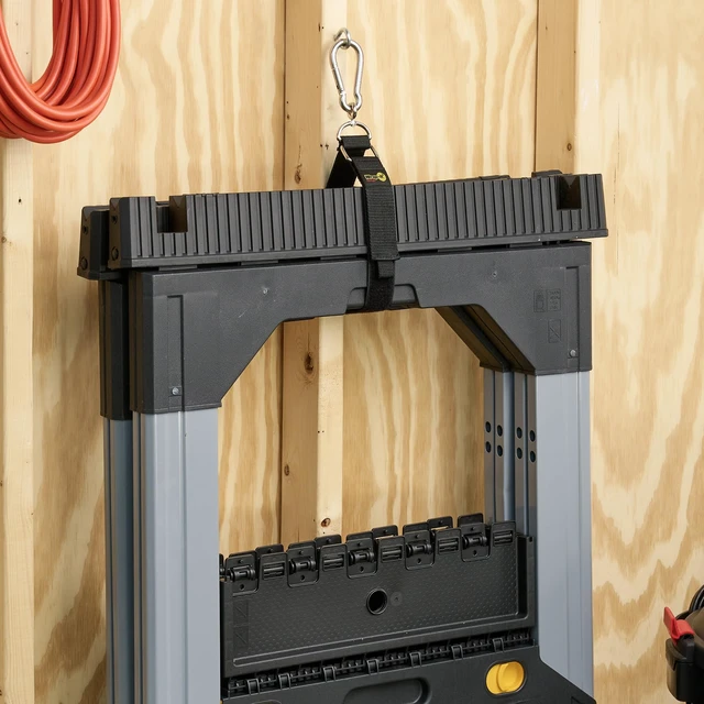 Alt view image 4 of 6 - Hook 'n Hang Straps - 32" (2-Pack) Black Carabiner Straps to Use as Heavy Duty Extension Cord Organizer or RV Hose